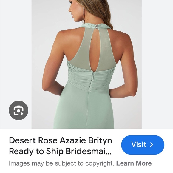 Azazie Brityn, sky Blue, size A14 - Picture 4 of 5